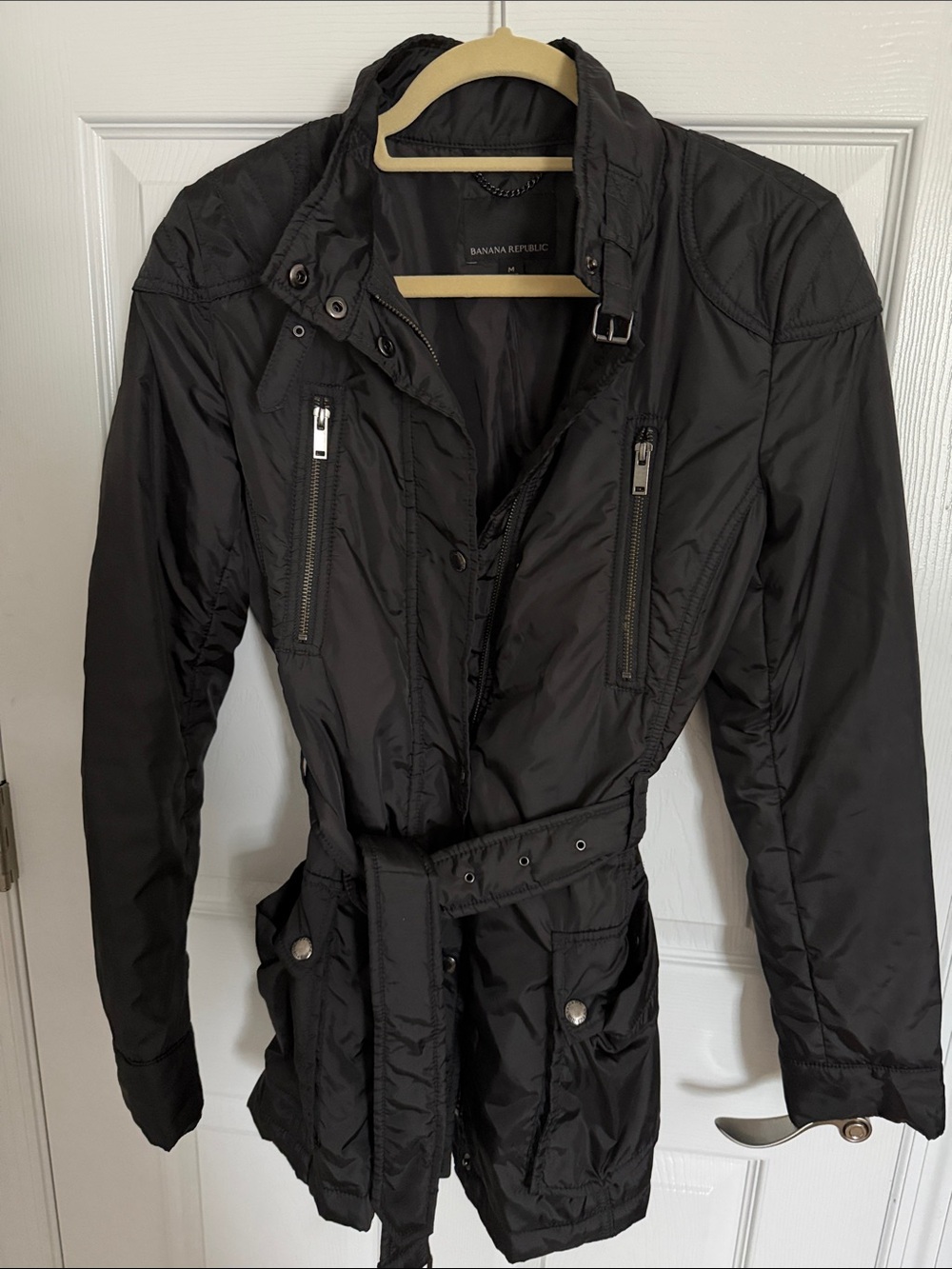 Banana Republic Black Belted Utility Jacket